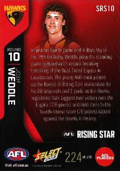 2023 Select Hilites & Rising Star AFL #SRS10 Josh Weddle Back